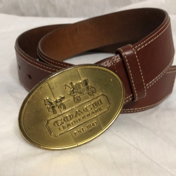 Coach Other - Coach Vintage Horse and Carriage Brass Buckle Belt size L/ XL